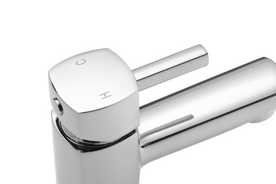 Height 143mm Modern Basin Mixer 0.5-3 Bar Pressure for Bathroom