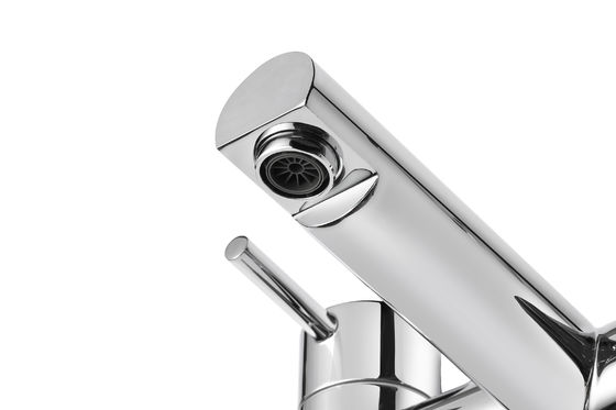 Chrome Finished Brass Shower Bath Mixer Double Handle Ceramic Valve T8204