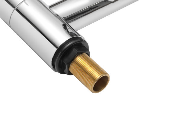 Chrome Finished Brass Shower Bath Mixer Double Handle Ceramic Valve T8204