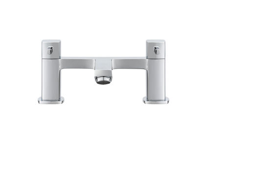 Chrome Double Handle Bath Mixer Taps Modern Ceramic Brass Long Lasting