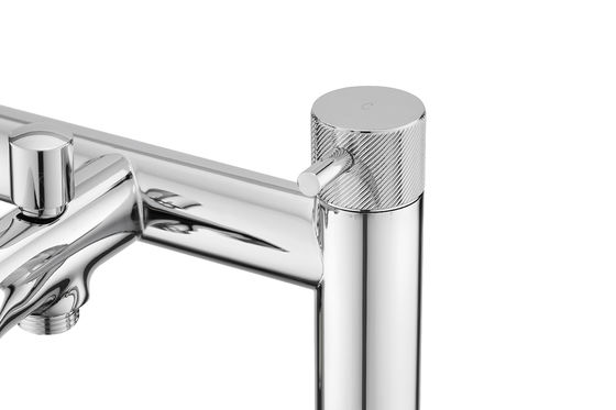 Double Handle Bath Shower Faucet luxurious polished chrome finish T9681