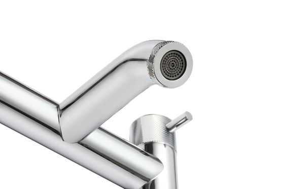 Ceramic Modern Bath Shower Mixer One Hole Chrome Finish Faucets