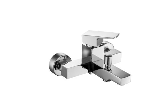 Contemporary Chrome Wall Mounted Shower Mixer Single Handles T2061