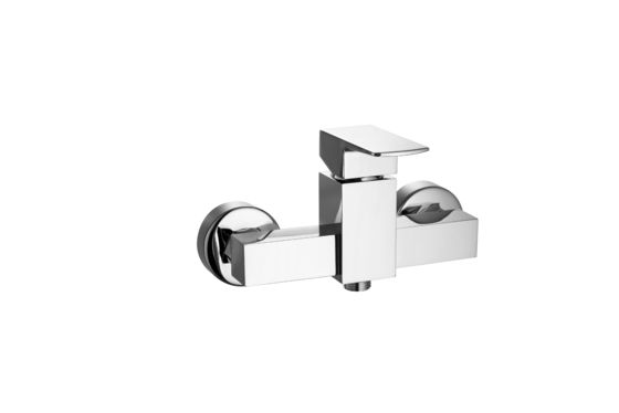 Bath Mounted In Wall Shower Mixer Chrome Single Brass Contemporary T2064