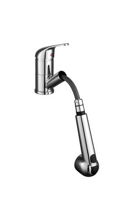 Chrome Monobloc Kitchen Mixer Tap monobloc sink tap With Pull put Handshower