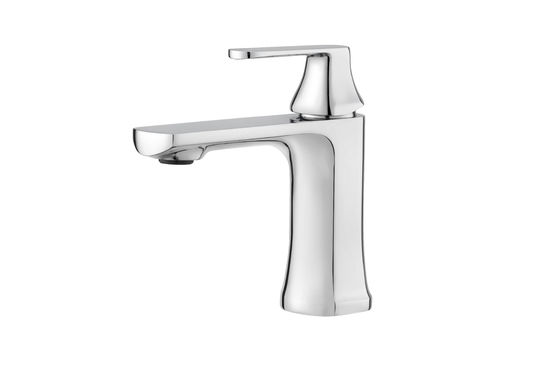 Single Lever Contemporary Brass Bathroom Mixer Tap Monobloc Chrome