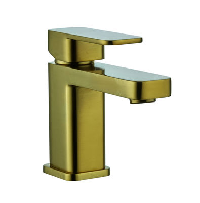 Single Handle Brass Basin Mixer Taps  Brushed Gold stylish kitchen tap