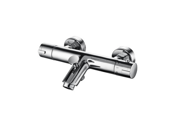 Contemporary bathroom Thermostatic Bath Mixer Chrome Brass 270 mm Length T8086