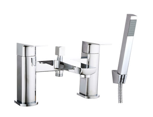 Chrome Finish Bath Shower Mixer Smooth Operation Ceramic Valve