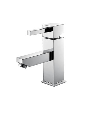Chrome Finish Modern Basin Mixer Faucet with Brass Material T8172W