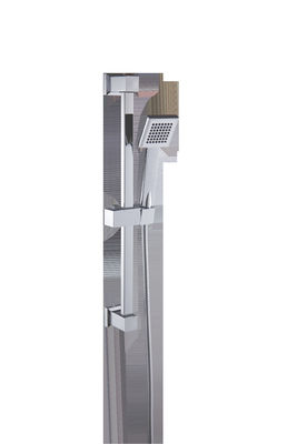 Modern Chrome Sliding Rail Shower Set Polished Brass Construction SH9012A