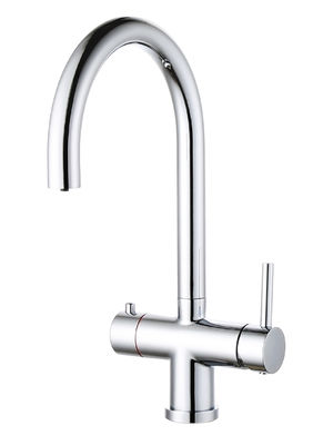 Chrome Brass Kitchen Mixer Faucet Single Hole Mount for Precise Water Control T9000