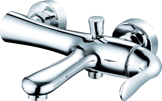 Contemporary Single Handle Wall Mounted Shower Mixer Made of Brass T2051