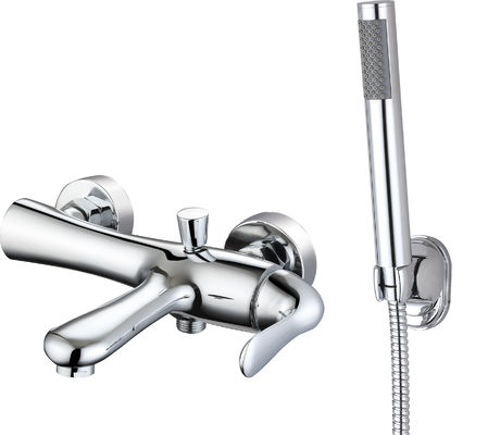 Contemporary Single Handle Wall Mounted Shower Mixer Made of Brass T2051