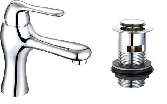 Modern Style Brass Material Basin Mixer Faucet With Chrome Finish T2052