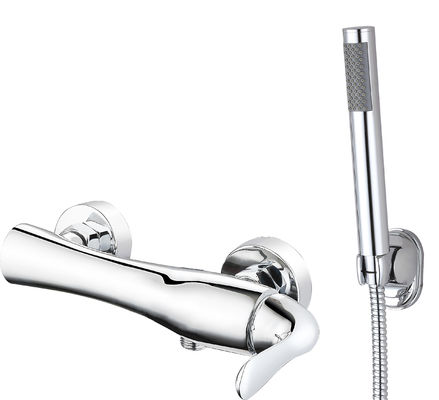 Contemporary Style Brass Material Wall Mounted Single Handle Bath Shower Mixer T2054