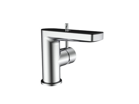 Modern Basin Mixer Faucet Brass Chrome Finish for Bathroom Sink T7012W