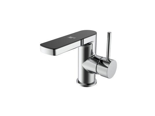 Modern Basin Mixer Faucet Brass Chrome Finish for Bathroom Sink T7012W