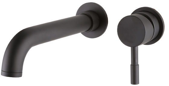 Contemporary Style Black Finish Brass Material Concealed Shower Mixer T8018B