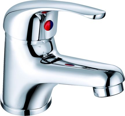 Chrome Finish Basin Mixer Faucet With Modern Style For Bath T8022MW