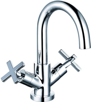 Modern Style Double Handle Basin Mixer Faucet For Bathroom T8055B