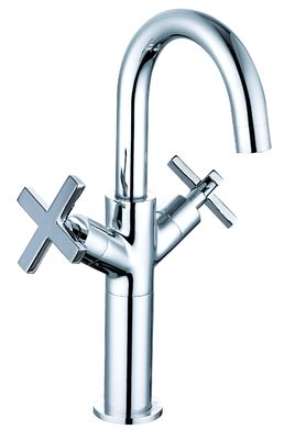 Modern Style Double Handle Basin Mixer Faucet For Bathroom T8055B