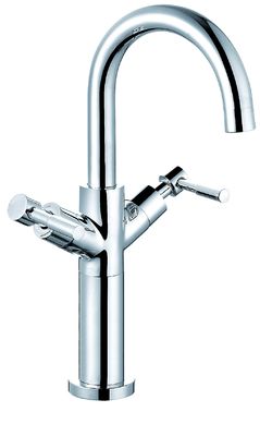 Modern Style Chrome Finish Basin Mixer Faucet For Bathroom T80551