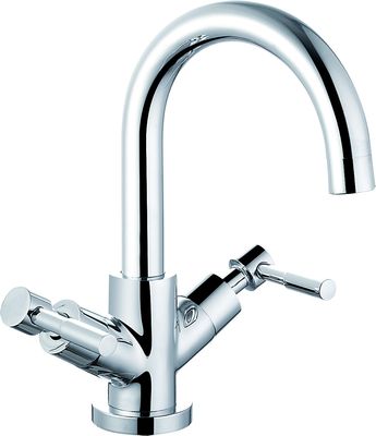 Modern Style Chrome Finish Basin Mixer Faucet For Bathroom T80551