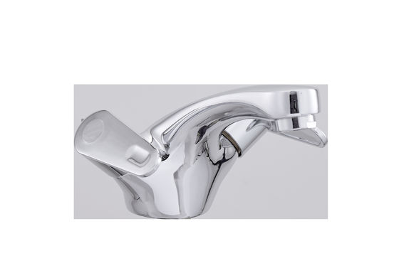 Modern Style Brass Ceramic Valve Double Handle Basin Mixer Taps T8063C