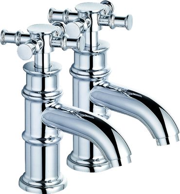Sleek Chrome Bathroom Mixer Faucet With Polished Brass Fixtures T8345