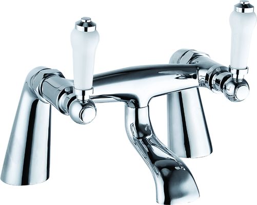 2 Handle Brass Bath Shower Mixer Faucet Chrome Finish T8354