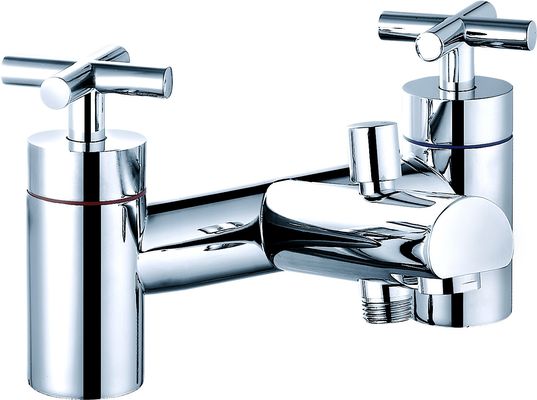 Luxurious Double Handle Brass Bath Shower Mixer Taps T8201C