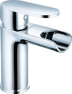 Chrome Finish Modern Style Basin Faucet Materials For Modern Bathroom T8412A