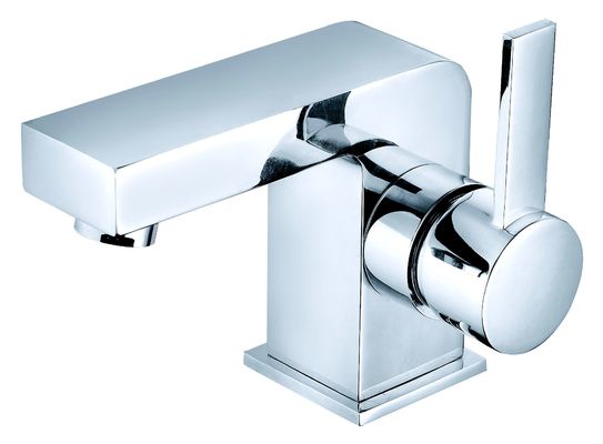 Chrome Finish Basin Mixer Faucet Made Of Brass For Bathroom T8467