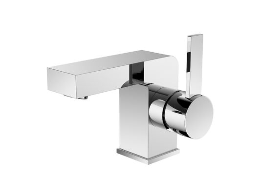 Chrome Finish Basin Mixer Faucet Made Of Brass For Bathroom T8467
