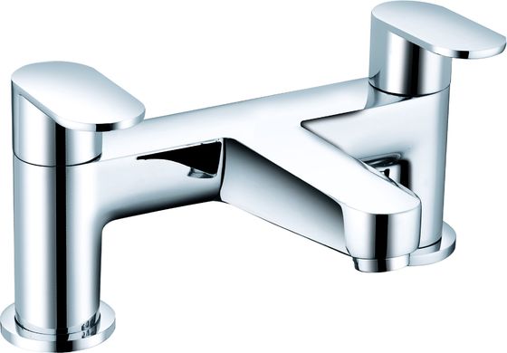 Ceramic Valve Double Handle Basin Mixer Faucet For Bath T8584