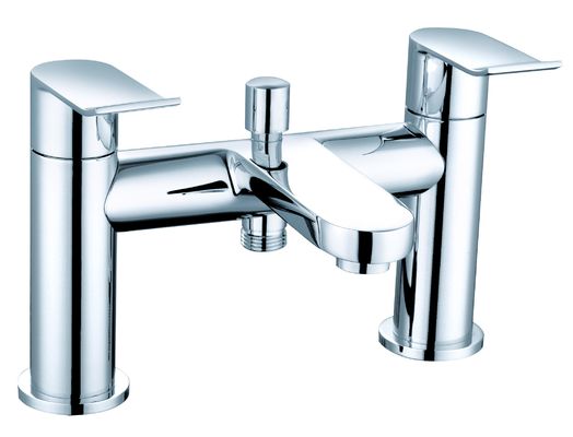 Contemporary Bath Shower Mixer With Ceramic Valve Type In Chrome Finish T8761A