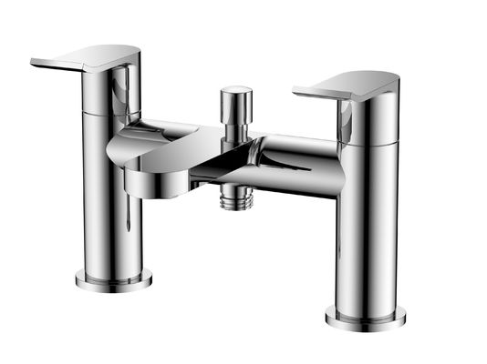 Contemporary Bath Shower Mixer With Ceramic Valve Type In Chrome Finish T8761A