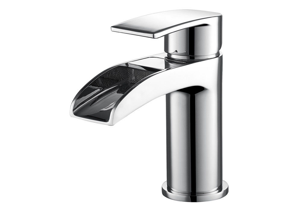High Quality Brass Single-Handle Contemporary Waterfall Basin Mixer T8112