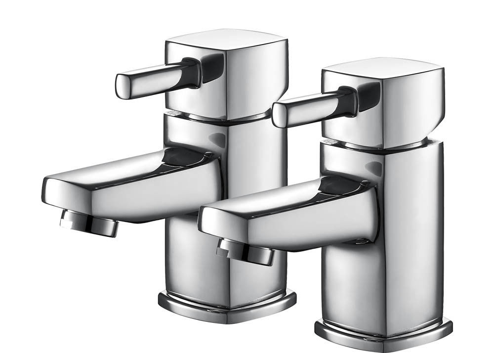 smooth operation Bathroom Sink Taps Pair 3/4  Brass Chrome