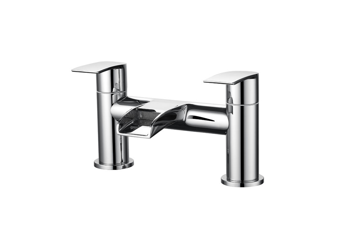 3/4 Ceramic Cartridge Bath Shower Mixer Modern Style Chrome Finish T8114