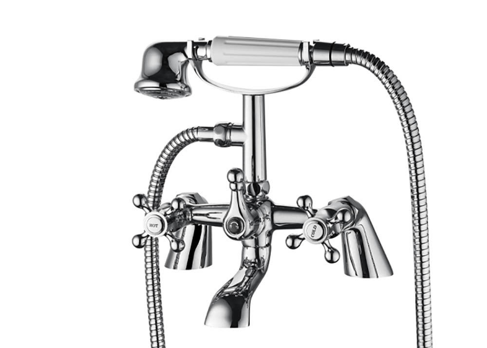 Ceramic Valve Wall Mounted Bath Mixer Brass Material with Diverter T8060