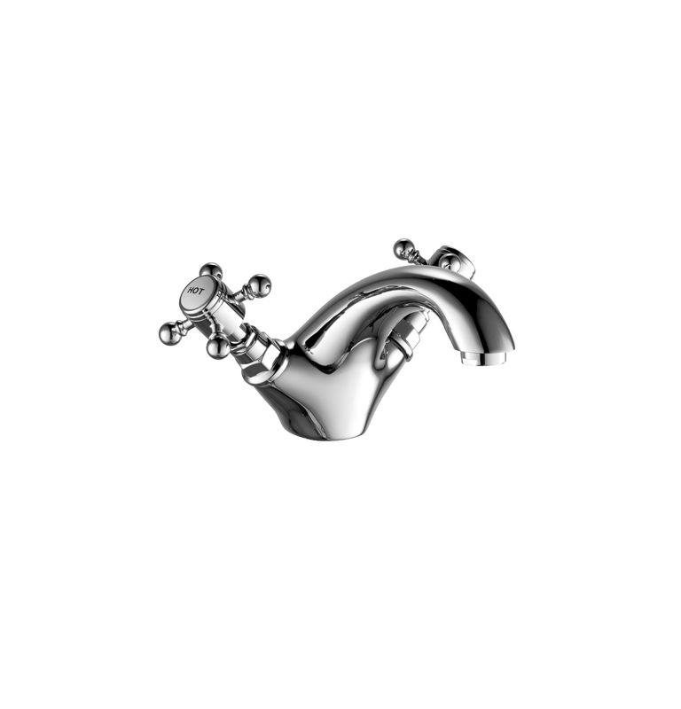 Double Handle Basin Mixer Faucet Brushed Bathroom Basin Mixer Taps
