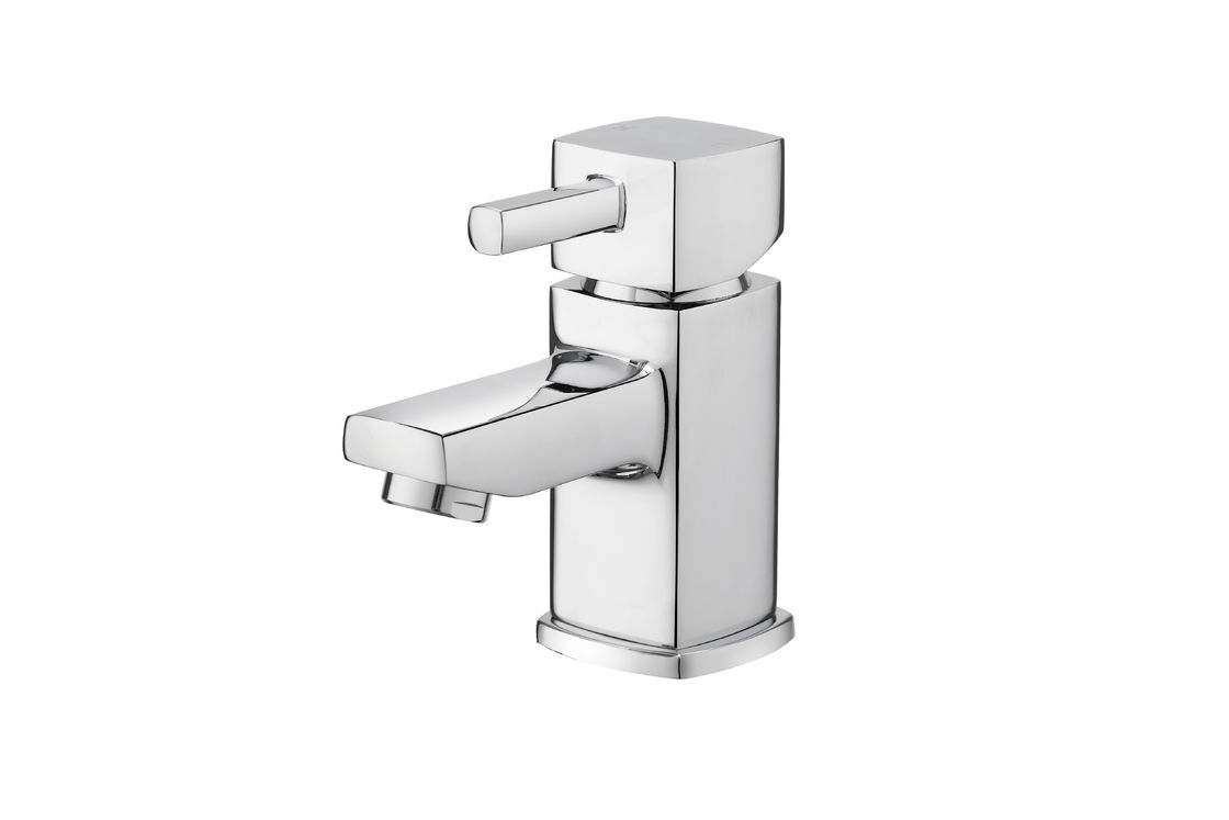 T8182NW Brass Basin Mixer Faucet Modern Handle 145mm Height