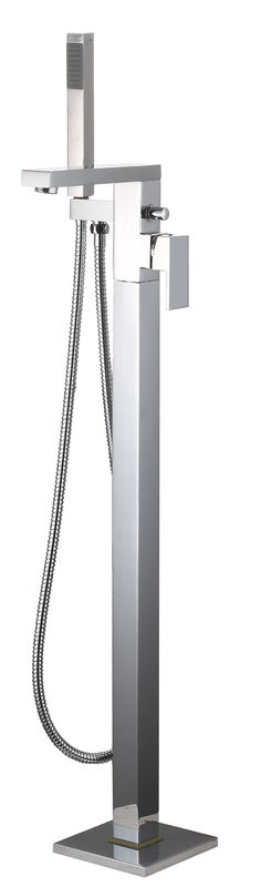 Ceramic Valve Floorstanding Bath Shower Mixer Chrome Finish T8290