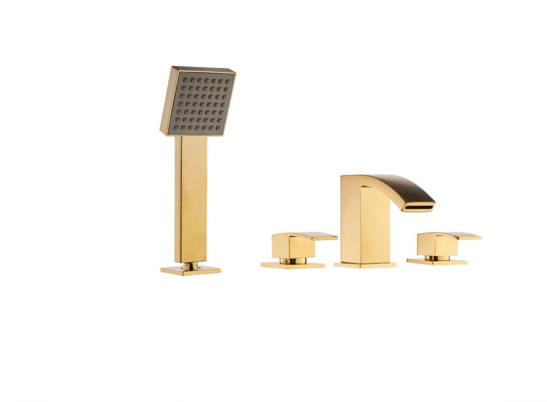 Brass Gold Wall Mounted Basin Concealed Mixer 0.5-3.0 bar Pressure T8321AE