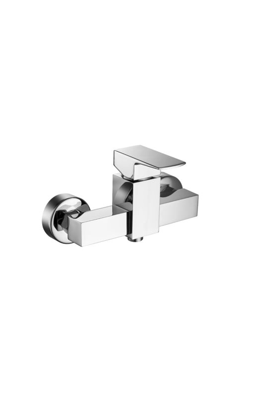 Bath Mounted In Wall Shower Mixer Chrome Single Brass Contemporary T2064