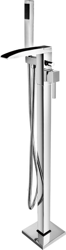 Modern Floor Mounted Freestanding Bath Shower Mixer Brass Ceramic T8850N