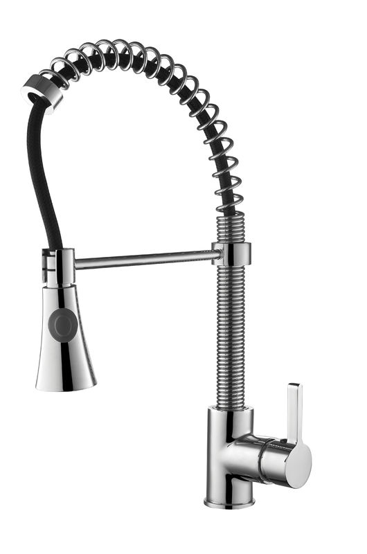 470 Mm Kitchen Mixer Faucet Single Hole With Pull Out Handshower