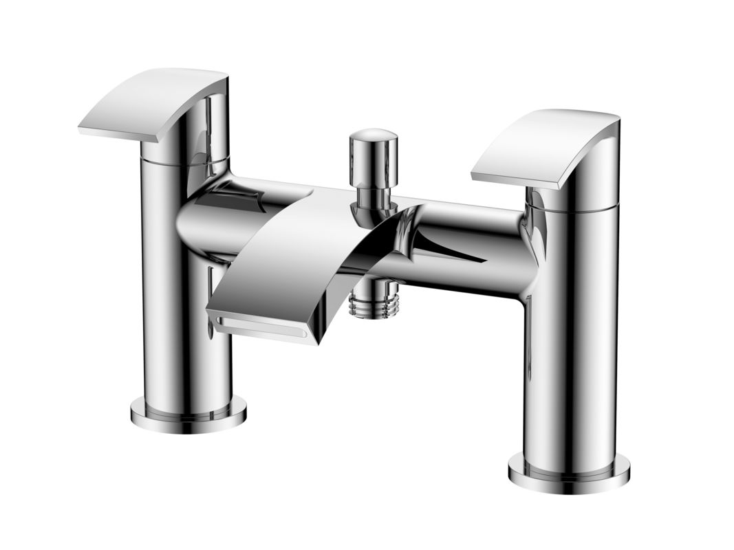 Chrome 2 Handle Bath Shower Mixer Coral with 0.5-3.0 Bar Pressure